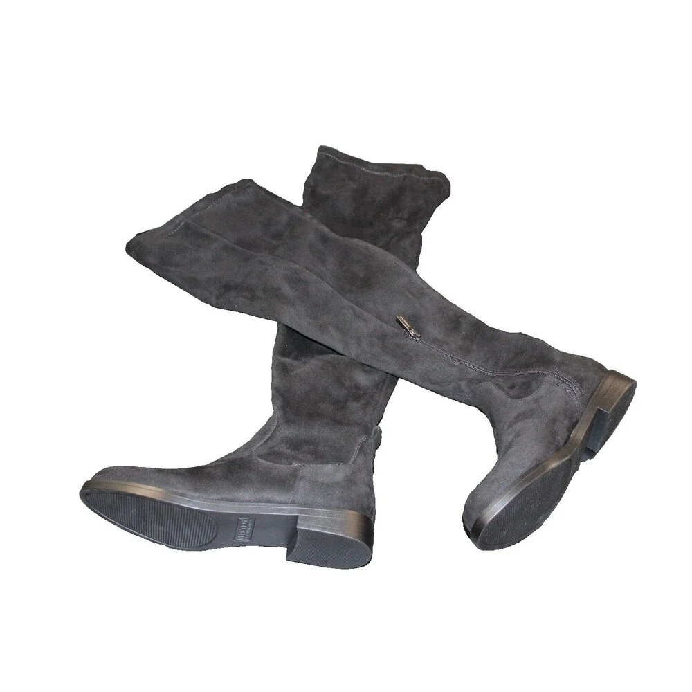 Kenneth Cole Reaction WIND-Y Boots Womens 5 Black Over The Knee Faux Suede NIB